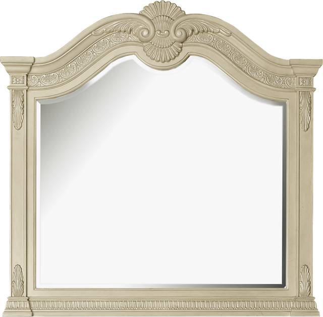 Cortinella Cream 7 Pc King Poster Bedroom - Thumbnail - Image 5