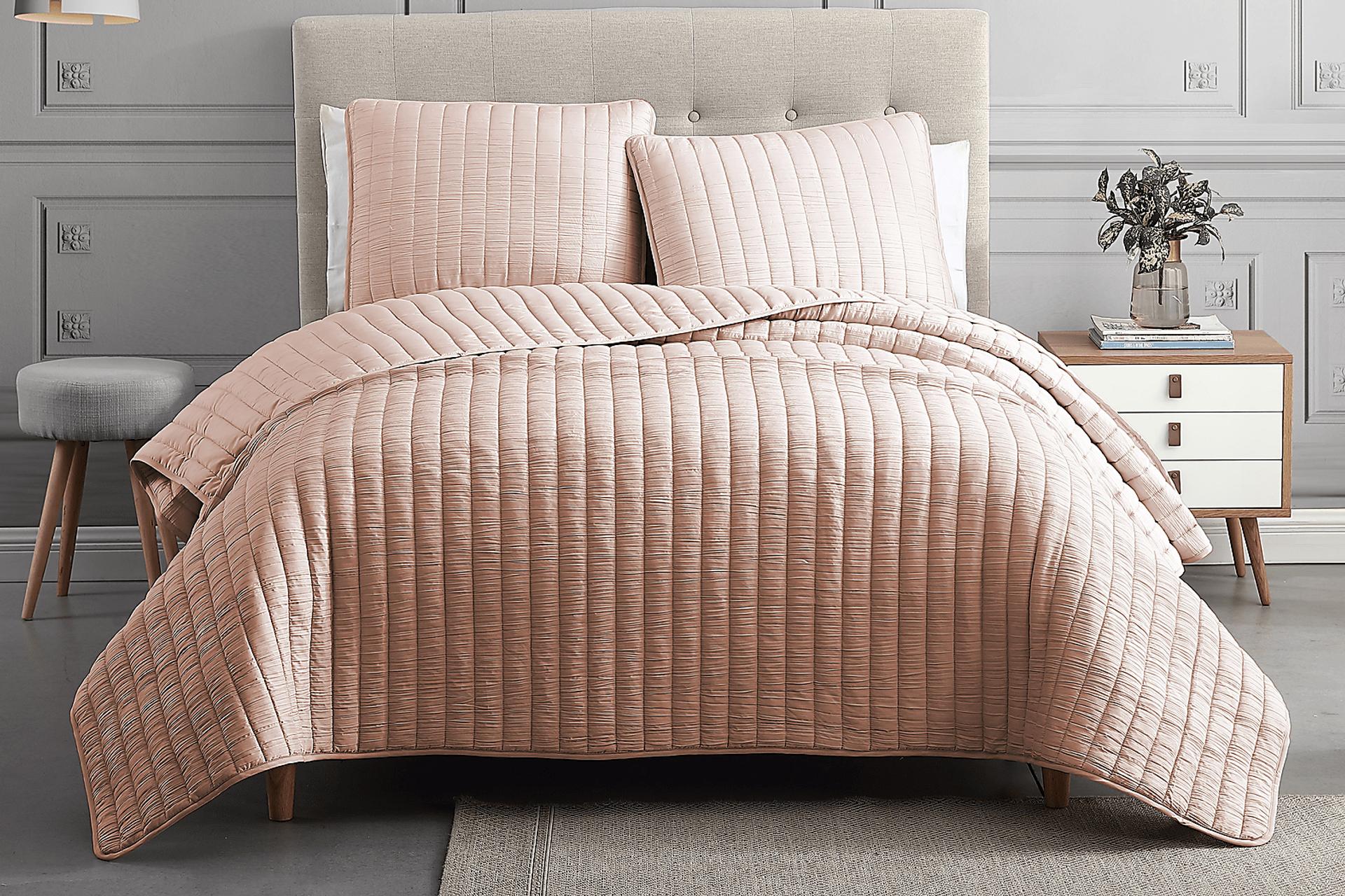 Corvair Blush 3 Pc Queen Coverlet Set