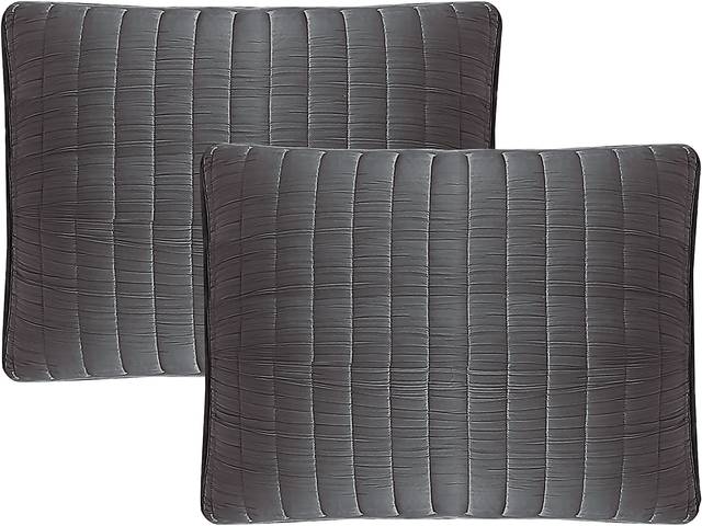 Corvair Dark Gray 3 Pc Queen Coverlet Set - Thumbnail - Image 3
