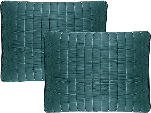 Corvair Teal 3 Pc King Coverlet Set - Thumbnail - Image 3