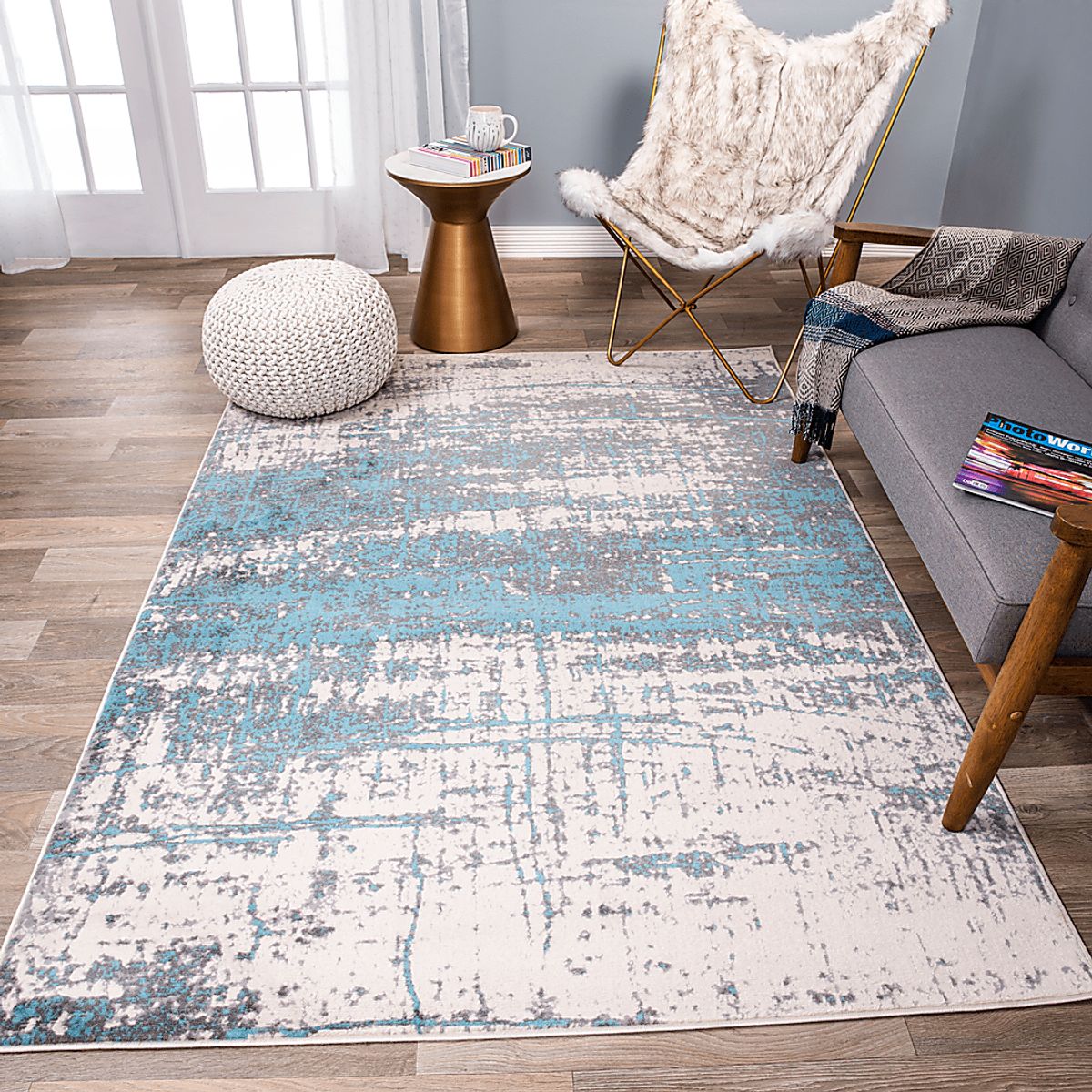 Coryn Blue Rug | Rooms to Go