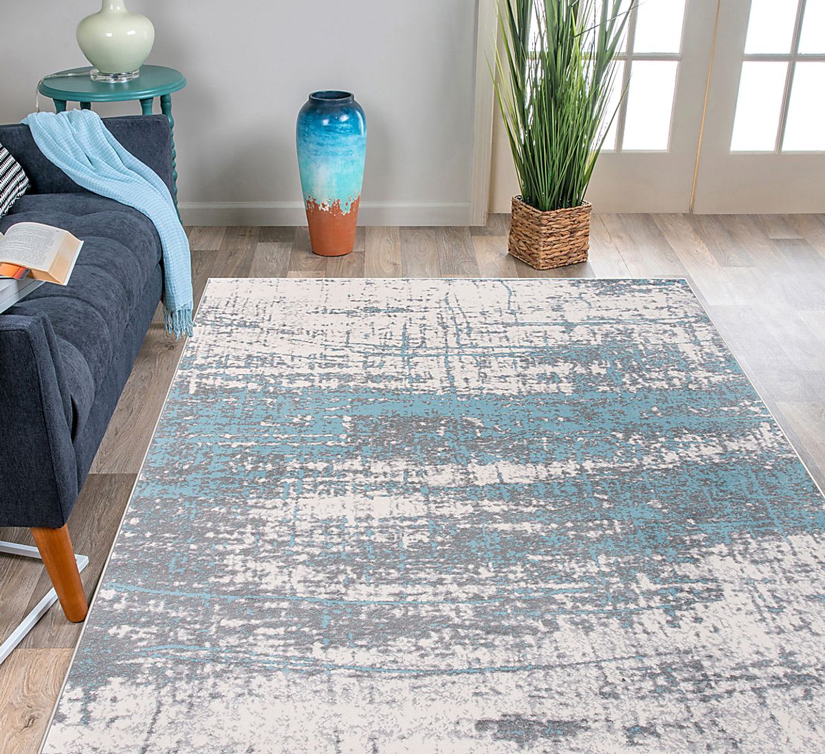 Coryn Blue Rug | Rooms to Go