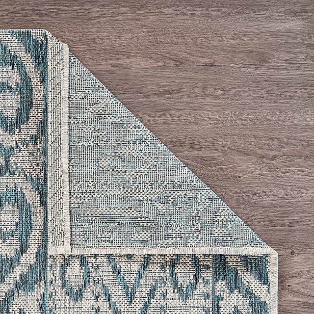 Cosevain Blue/Gray 5' x 8' Indoor/Outdoor Rug - Thumbnail - Image 4