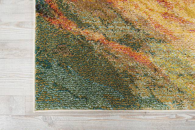 Cosmic Vortex Blue 5'3 x 7'3 Rug - Thumbnail - Image 2