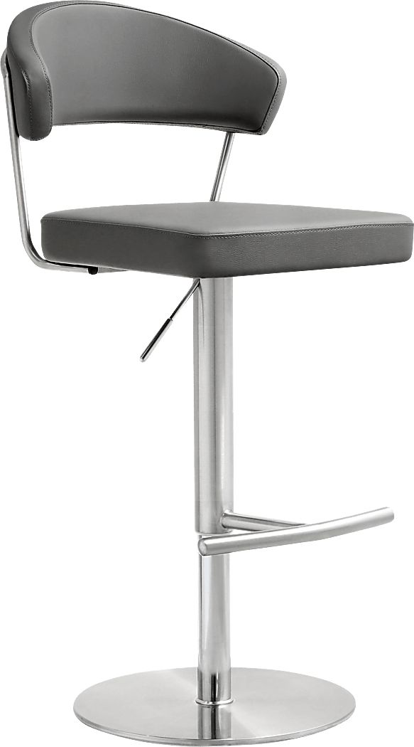 Cosmo Gray Adjustable Swivel Barstool