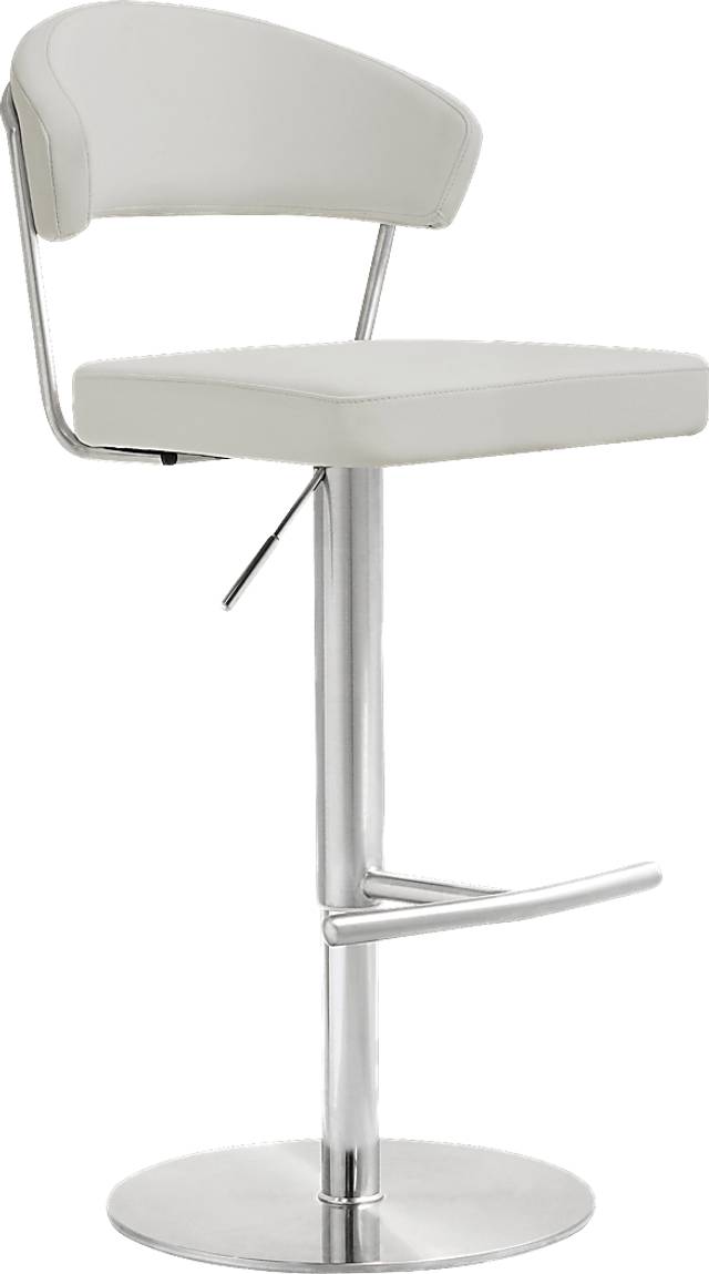 Cosmo Light Gray Adjustable Swivel Barstool - Thumbnail - Image 1
