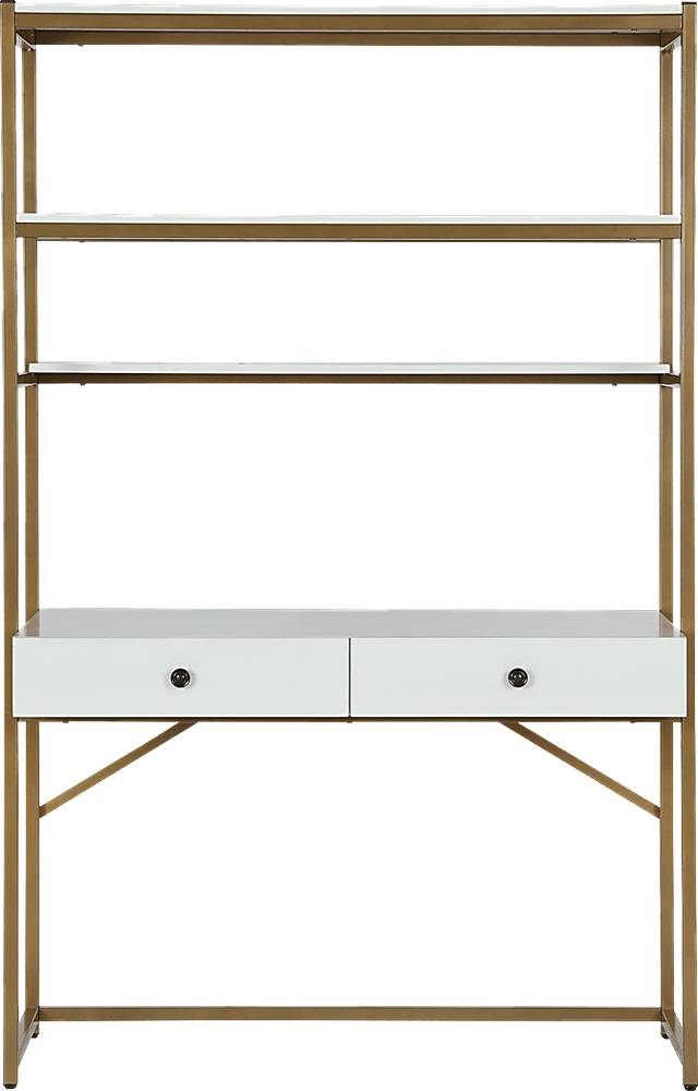 CosmoLiving Billie Metal Desk Etagere White and Gold - Thumbnail - Image 3