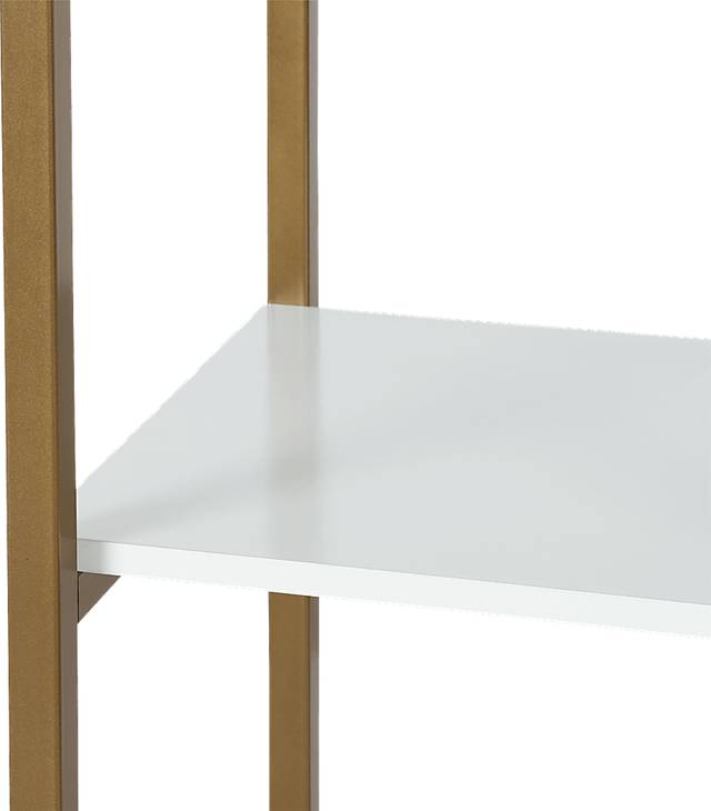 CosmoLiving Billie Metal Desk Etagere White and Gold - Thumbnail - Image 7