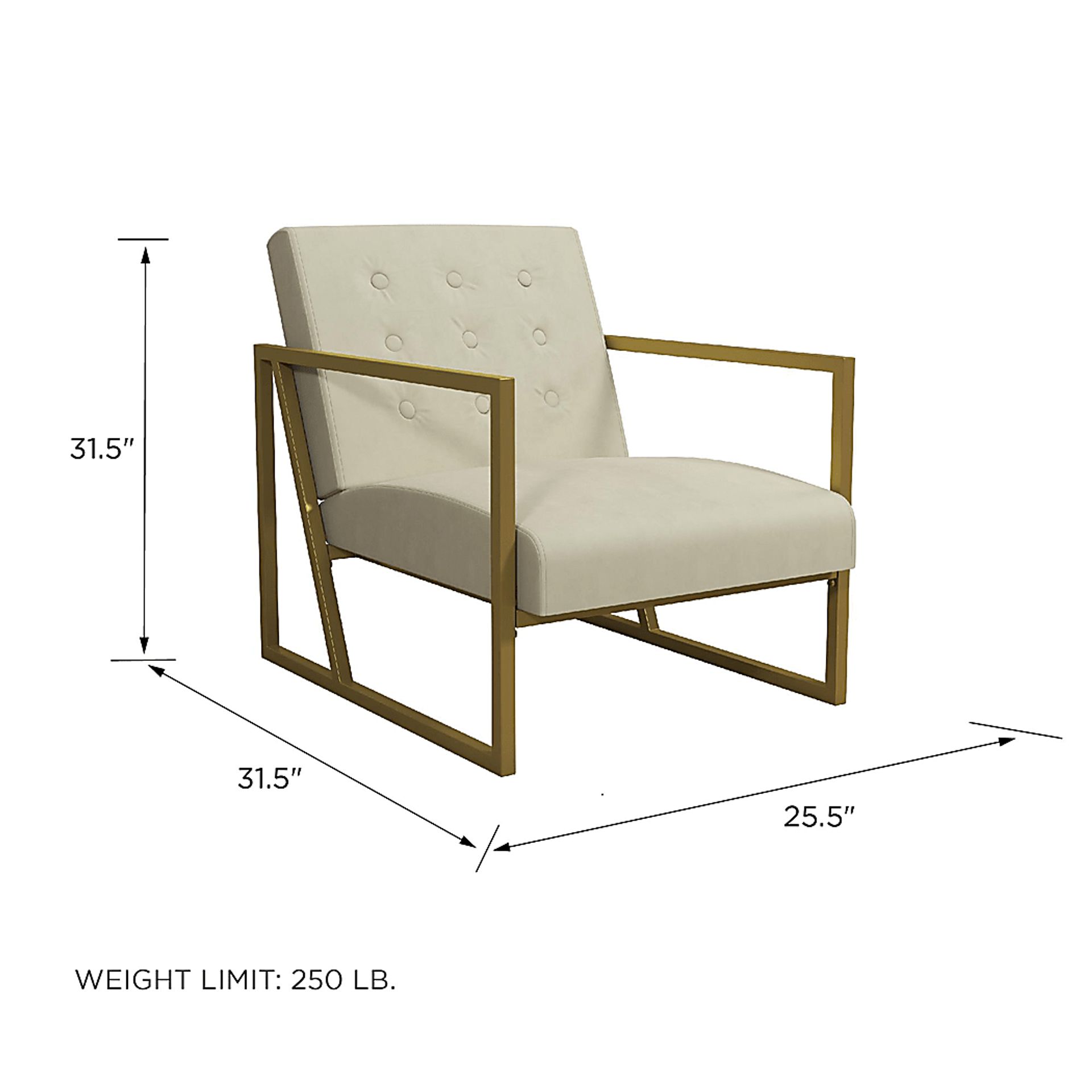 CosmoLiving Lexington Park Modern Chair Beige - Image 5
