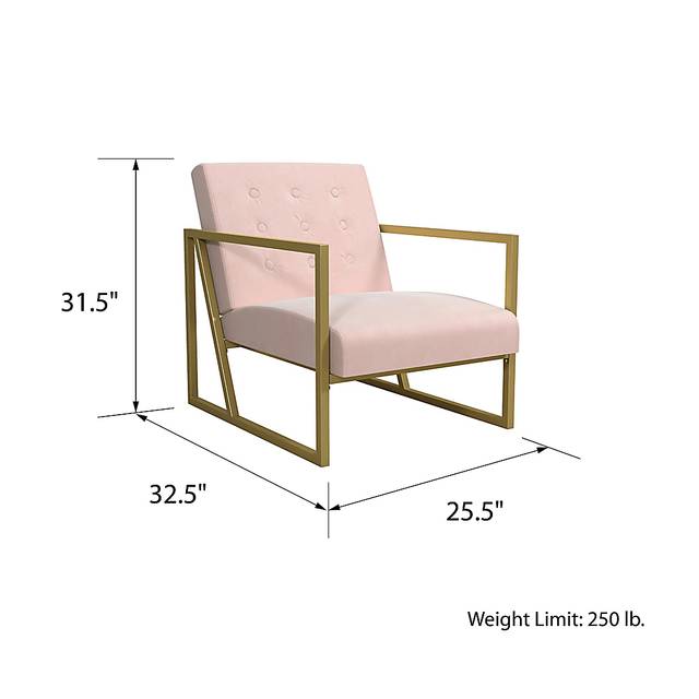 CosmoLiving Lexington Park Modern Chair Pink - Thumbnail - Image 5