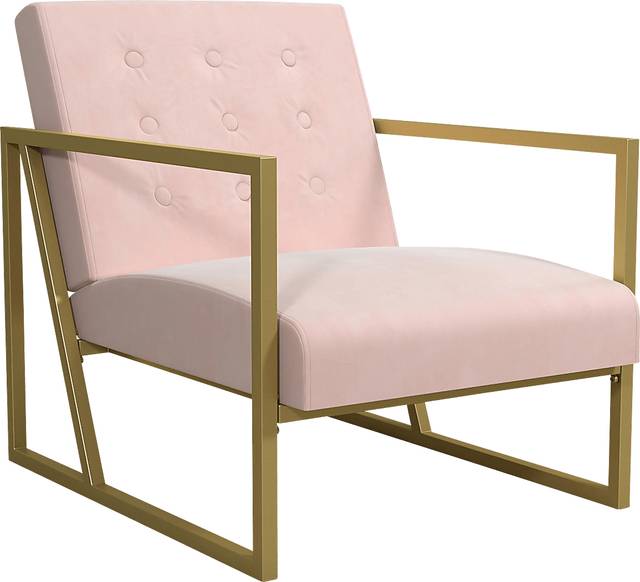 CosmoLiving Lexington Park Modern Chair Pink - Thumbnail - Image 1