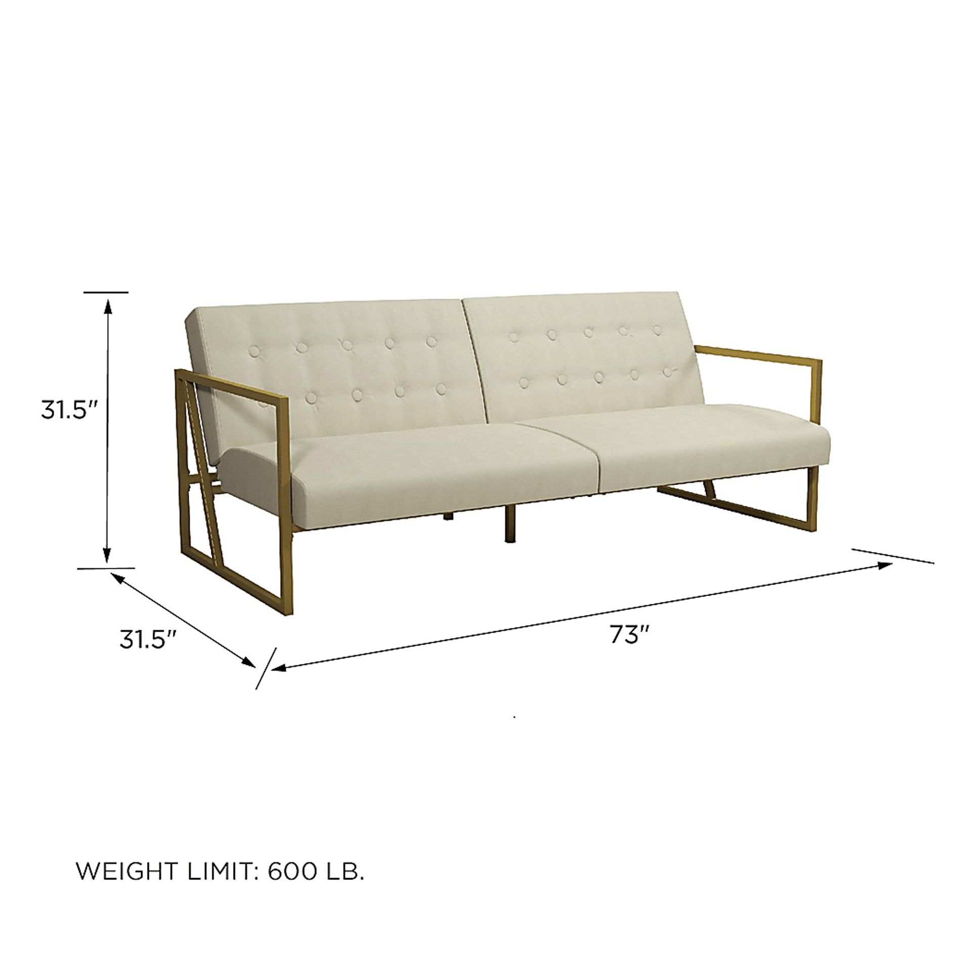 CosmoLiving Lexington Park Modern Beige Daybed - Image 6