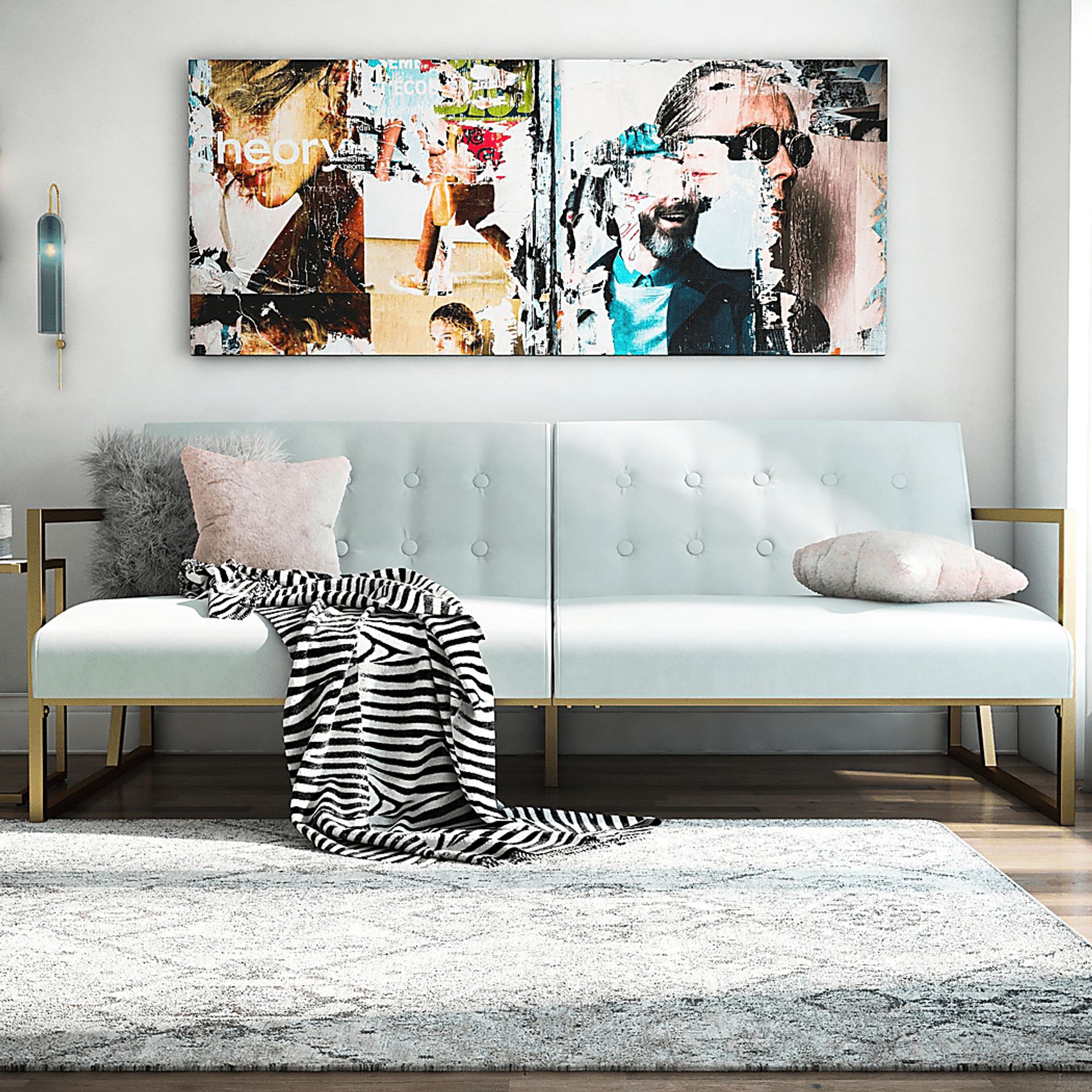 CosmoLiving Lexington Park Modern Teal Daybed - Image 2