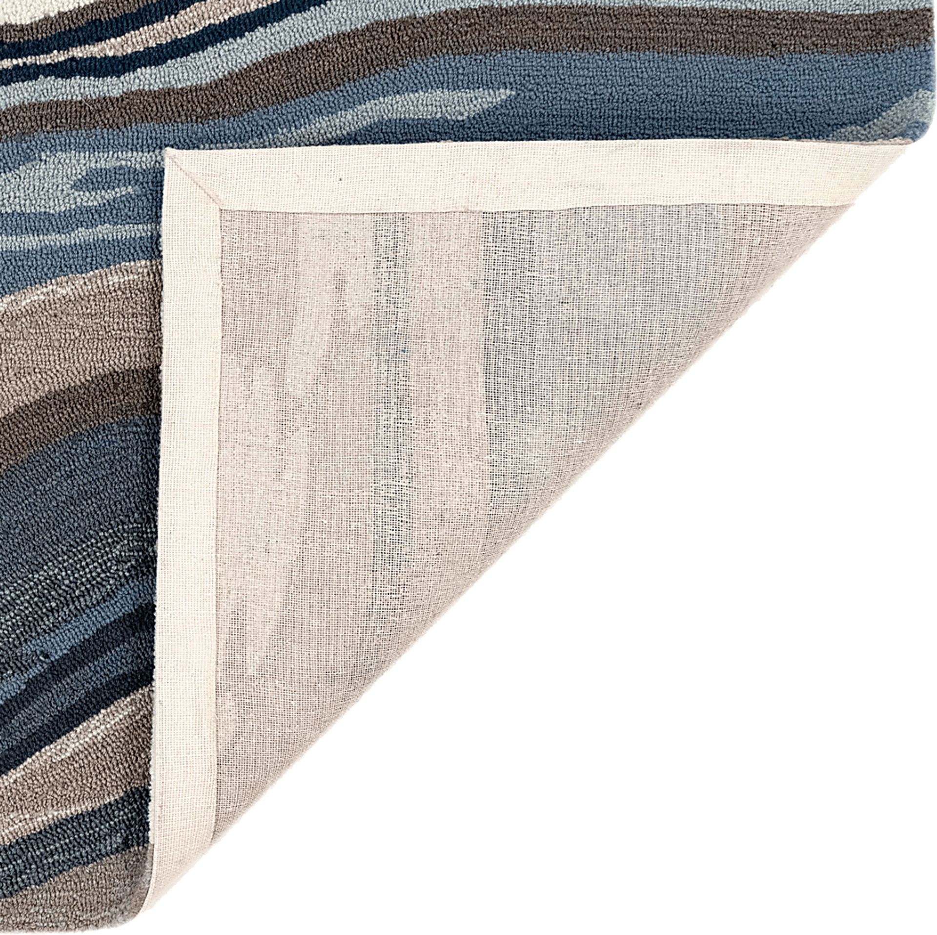 Cossuf Blue 5' x 7'6 Indoor/Outdoor Rug - Image 7