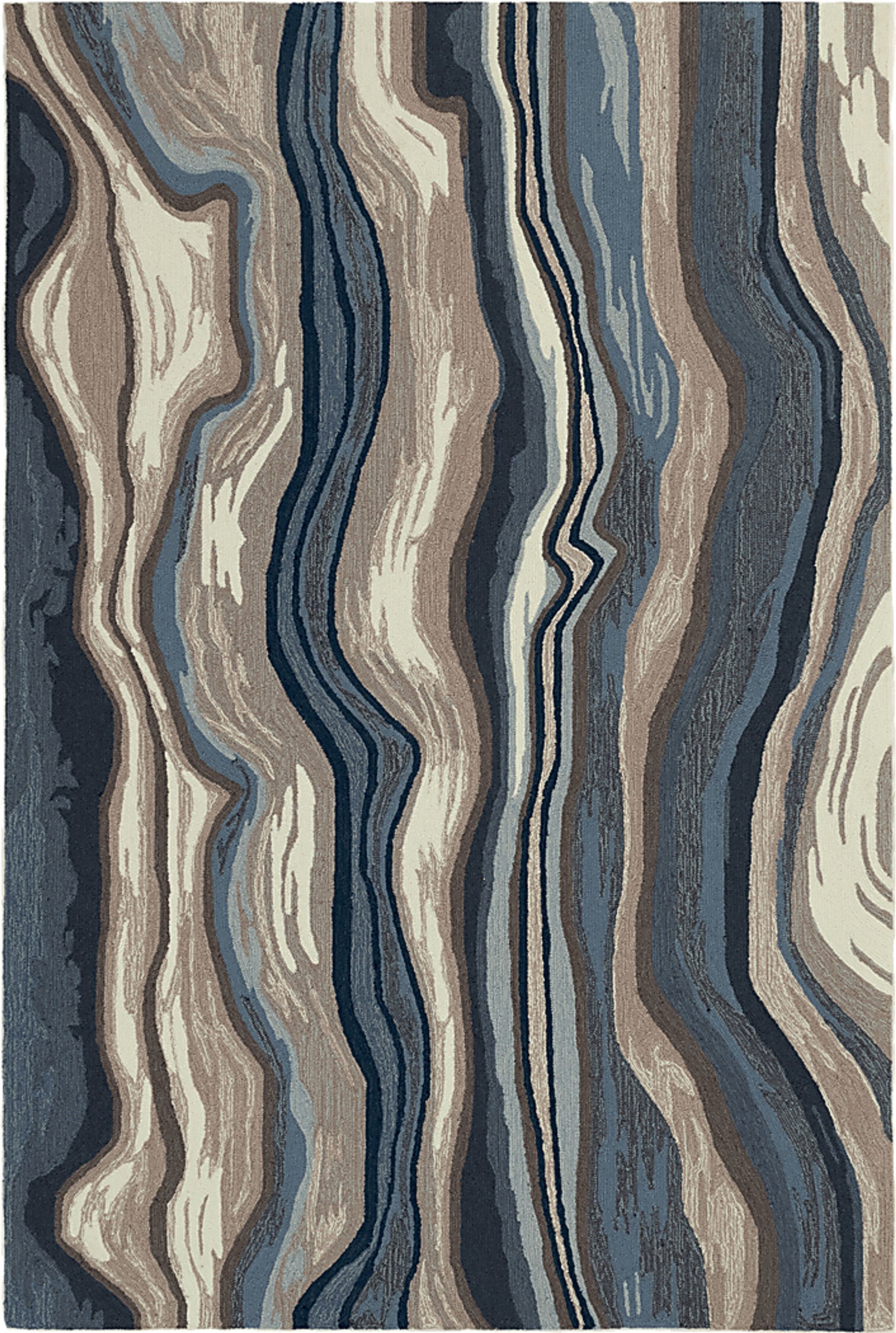 Cossuf Blue 5' x 7'6 Indoor/Outdoor Rug - Image 1