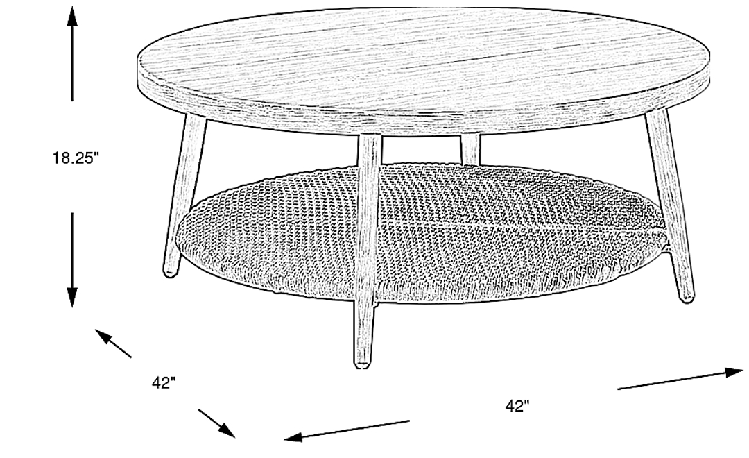 Costa Mesa Natural Outdoor Cocktail Table