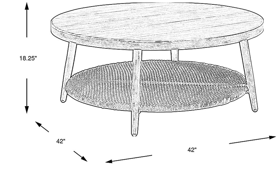 Costa Mesa Natural Outdoor Cocktail Table