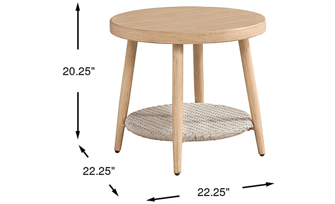 Costa Mesa Natural Outdoor End Table