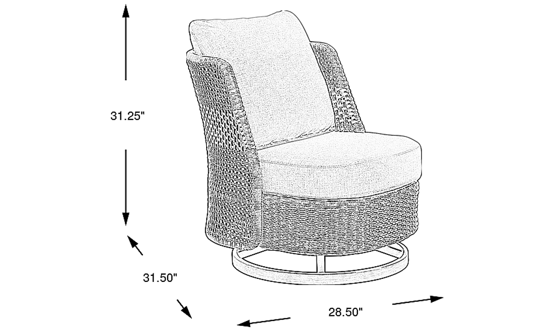 Costa Mesa Natural Outdoor Swivel Rocker Chair