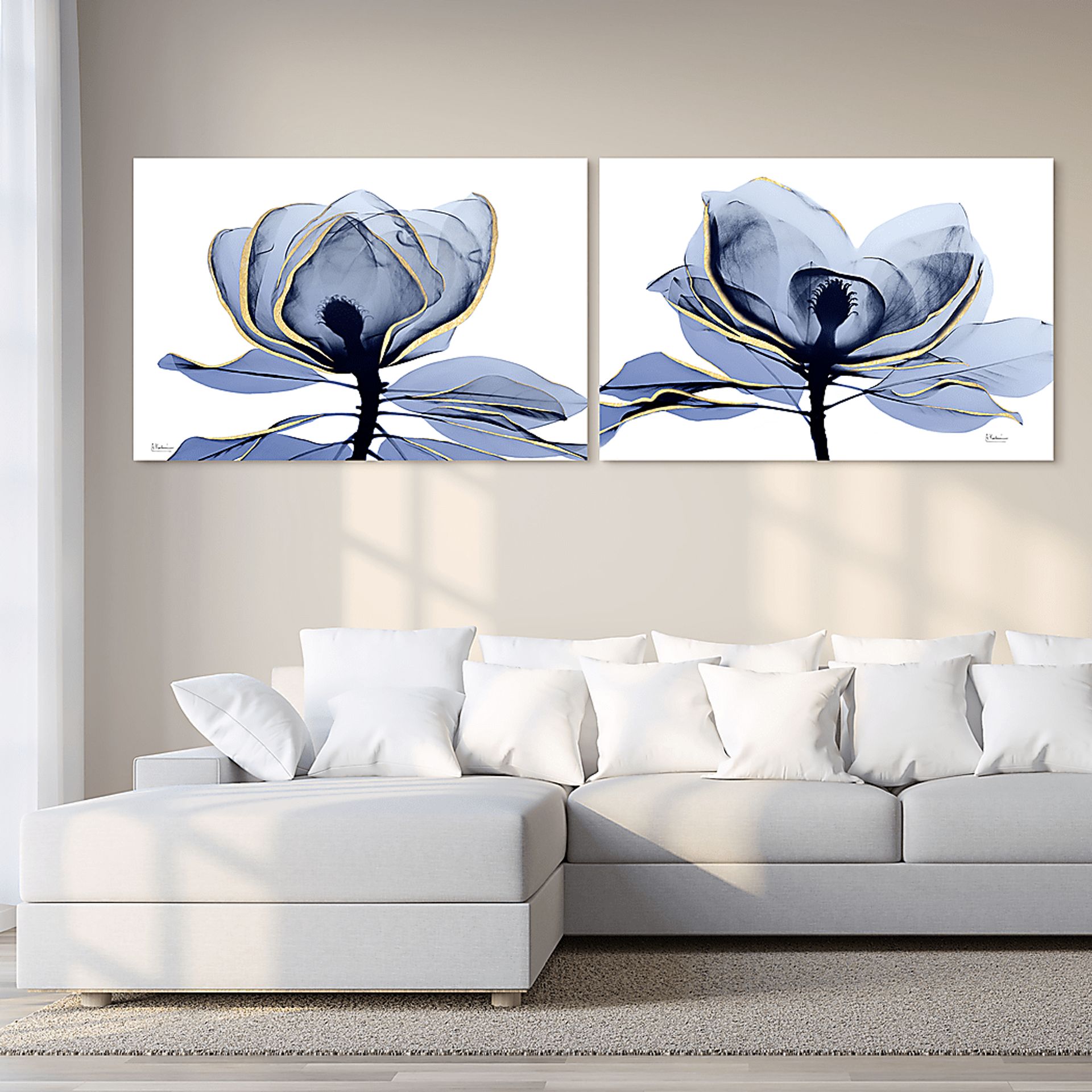 Costales Blue Artwork, Set of 2 - Image 3