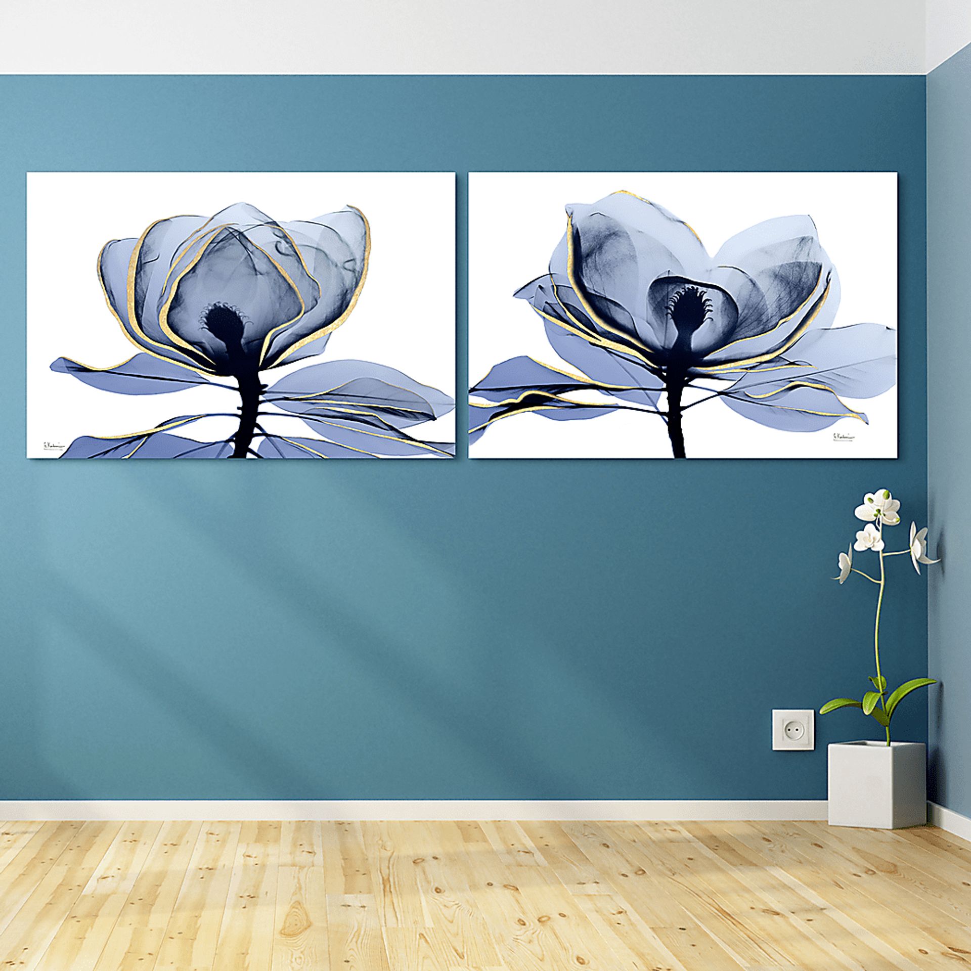 Costales Blue Artwork, Set of 2 - Image 4