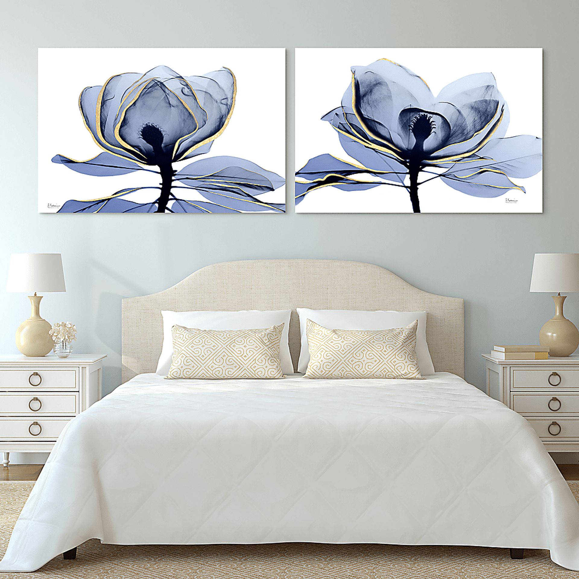 Costales Blue Artwork, Set of 2 - Image 5