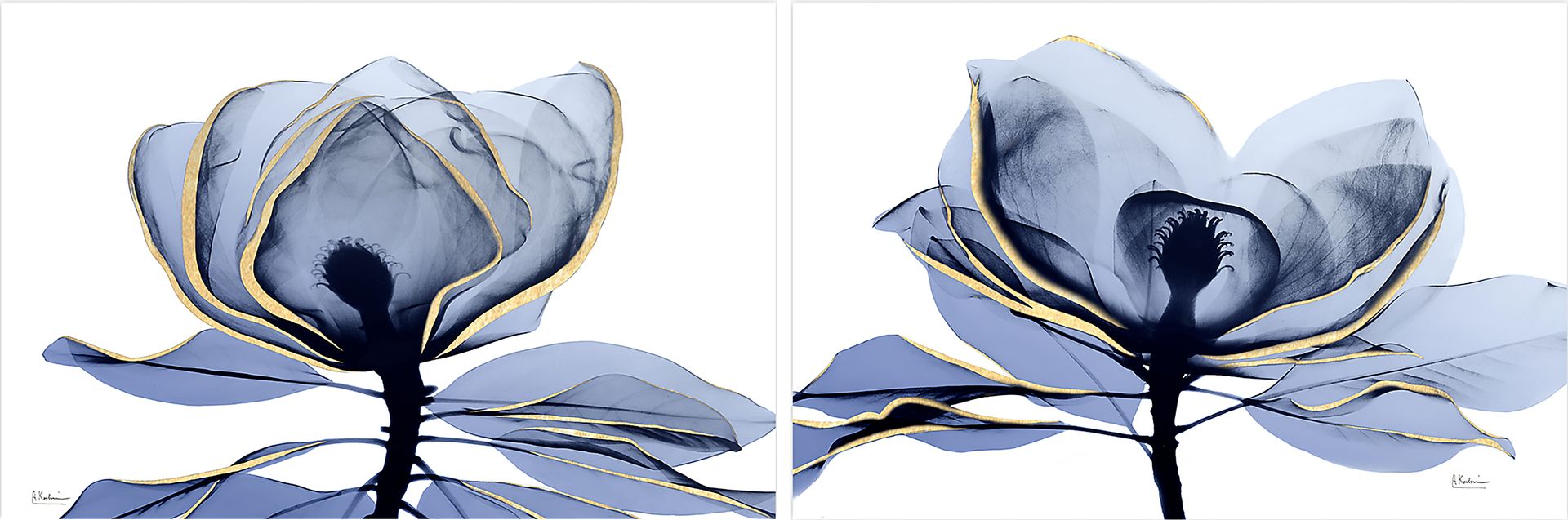 Costales Blue Artwork, Set of 2 - Image 1