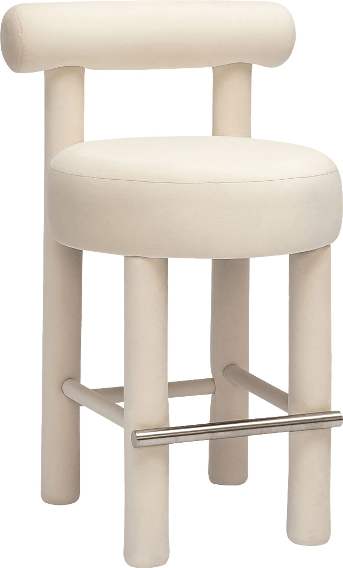 Costigan Cream Beige Polyester Fabric Counter Stool | Rooms to Go