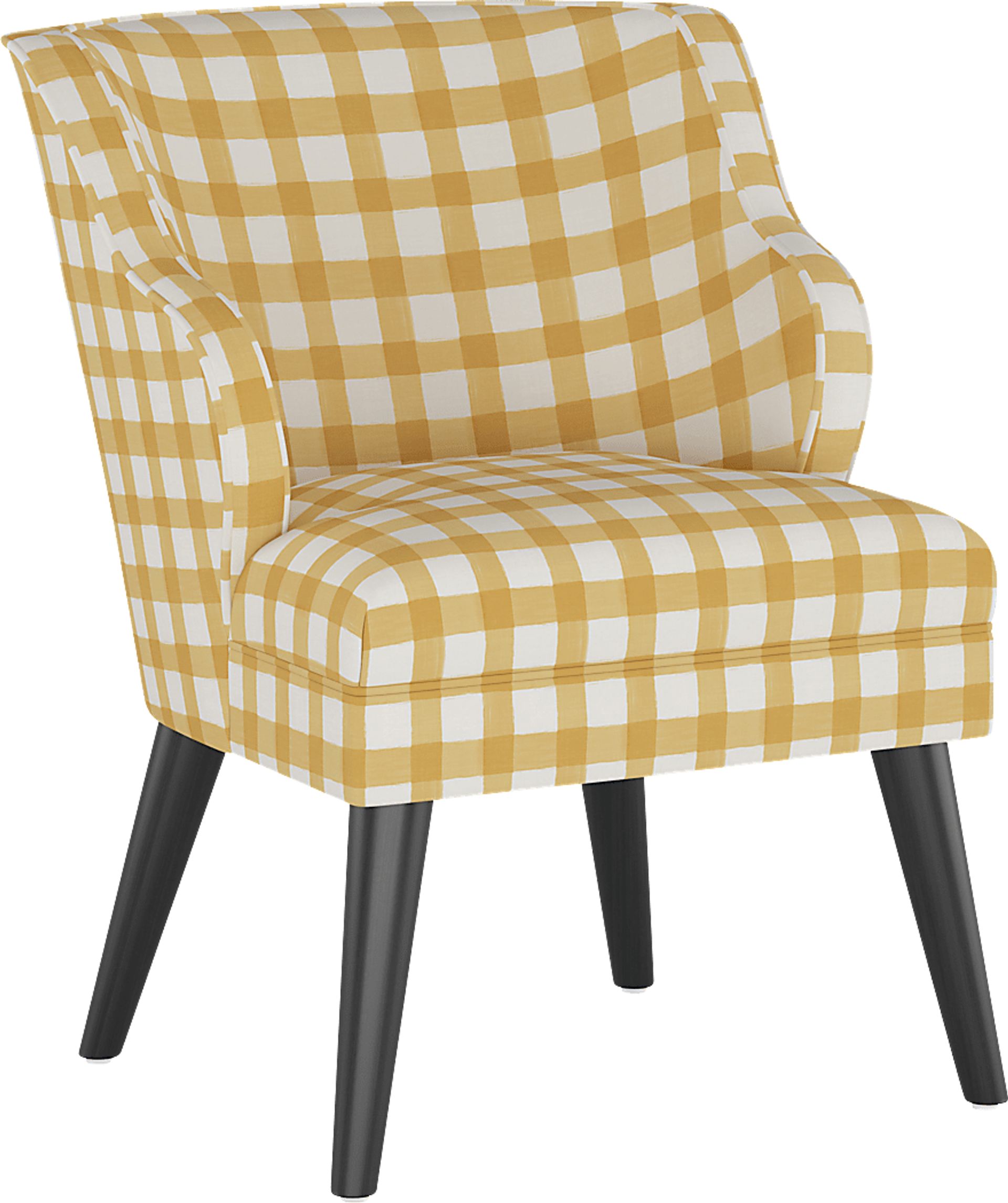Cottage Charm Yellow Accent Chair - Image 1
