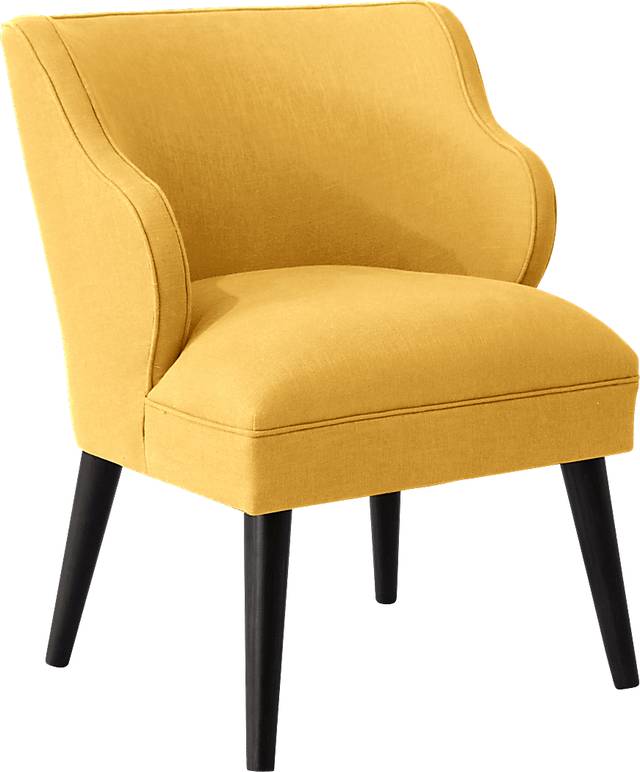 Cottage Charm Yellow Accent Chair - Thumbnail - Image 1