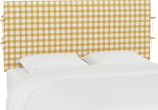 Cottage Charm Yellow Queen Upholstered Headboard