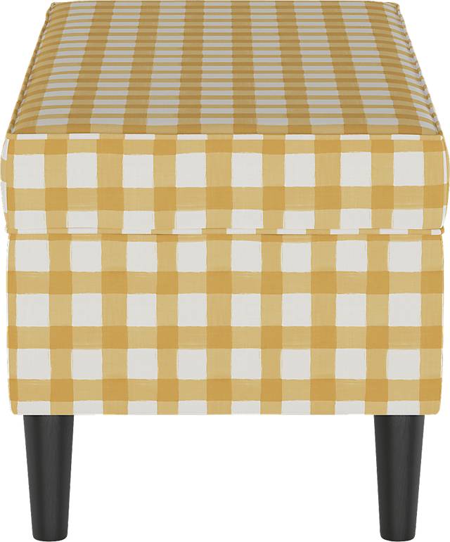 Cottage Charm Yellow Storage Bench - Thumbnail - Image 3