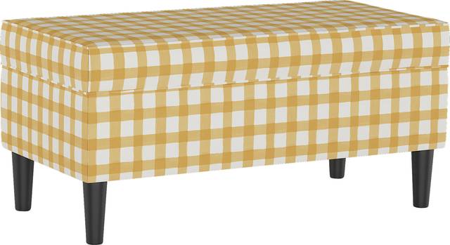 Cottage Charm Yellow Storage Bench - Thumbnail - Image 1