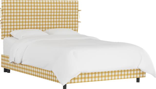 Kids Cottage Charm Yellow Twin Upholstered Bed - Thumbnail - Image 1