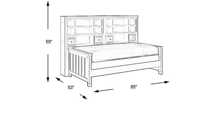 Dimension Image. Please refer to the Dimension Tab on this page for dimension details.