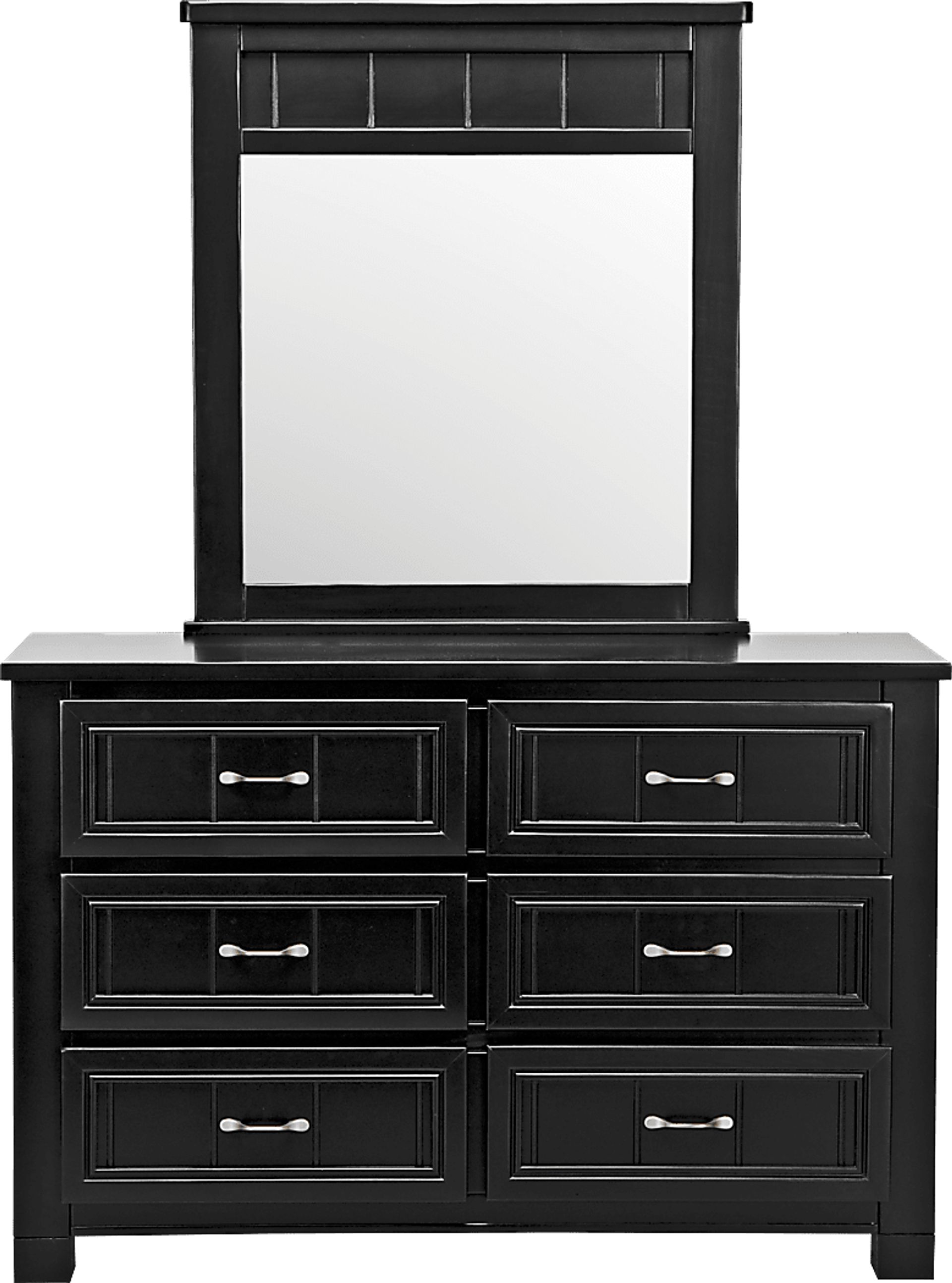 Cottage Colors Black Dresser & Mirror Set - Image 1