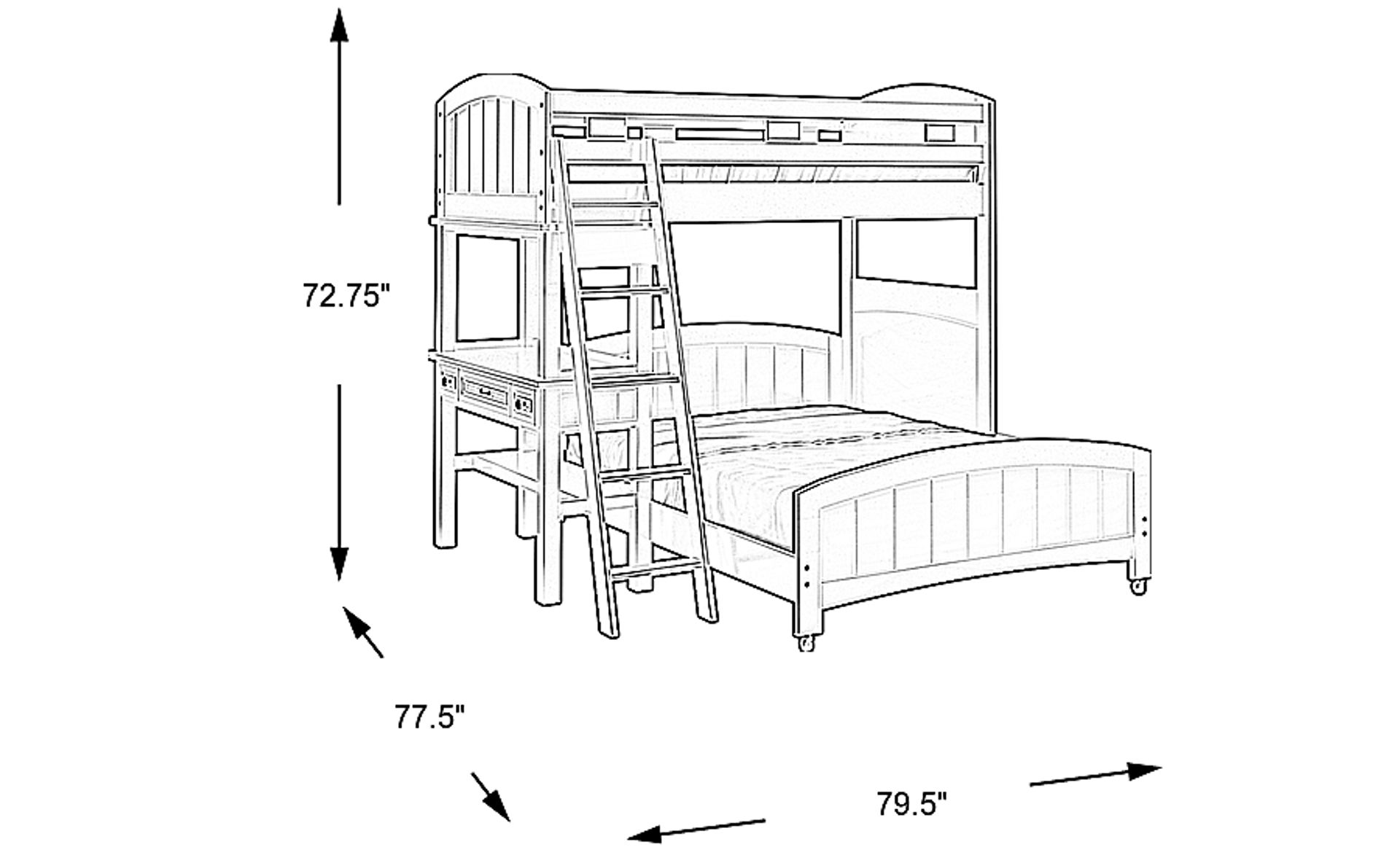 Dimension Image. Please refer to the Dimension Tab on this page for dimension details.