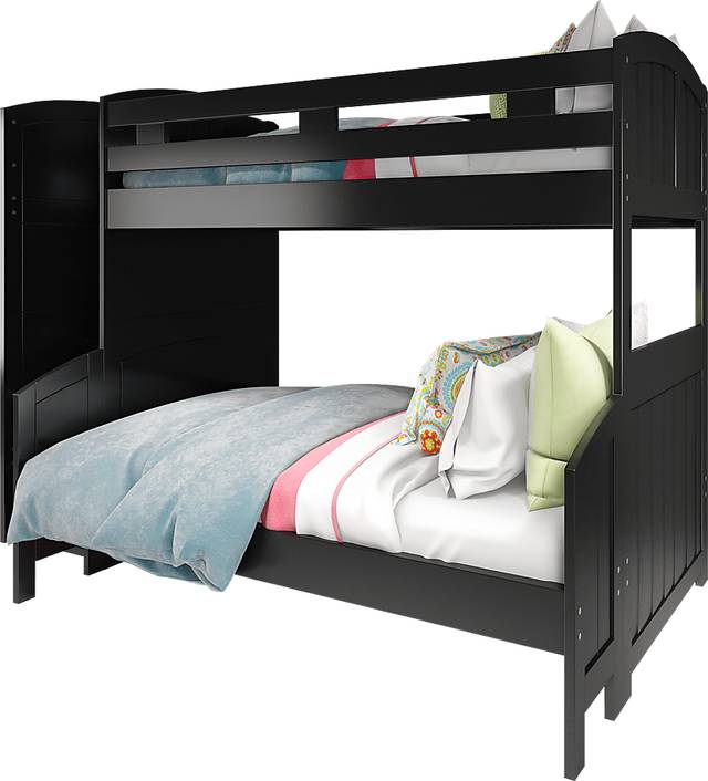 Kids Cottage Colors Black Twin/Full Step Bunk - Thumbnail - Image 4