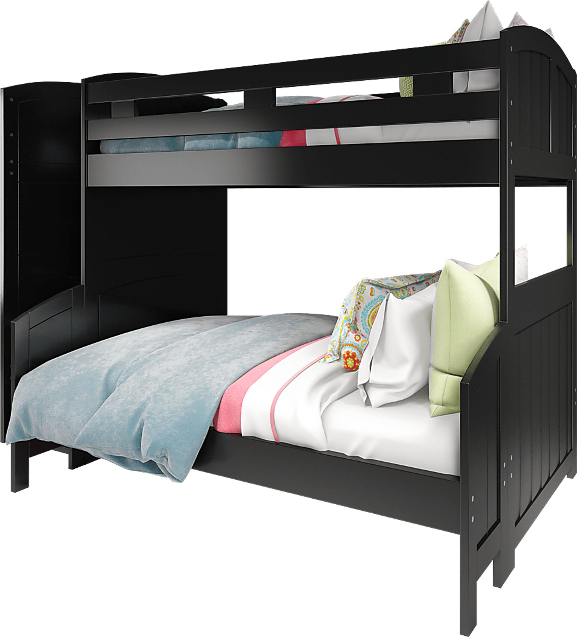 Kids Cottage Colors Black Twin/Full Step Bunk - Image 5