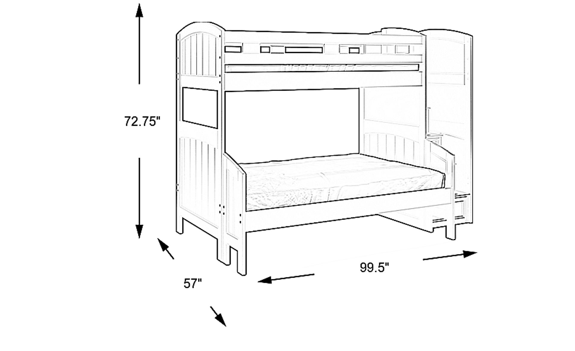 Dimension Image. Please refer to the Dimension Tab on this page for dimension details.