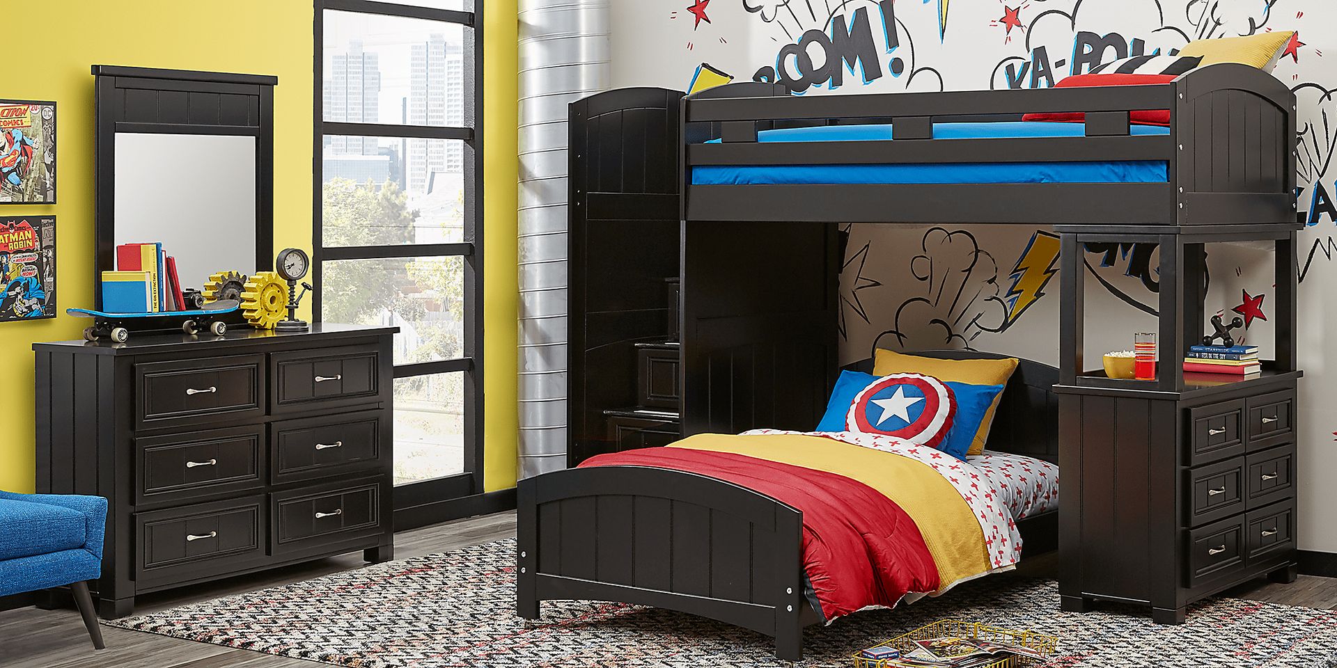 Rooms to go twin over full bunk bed clearance