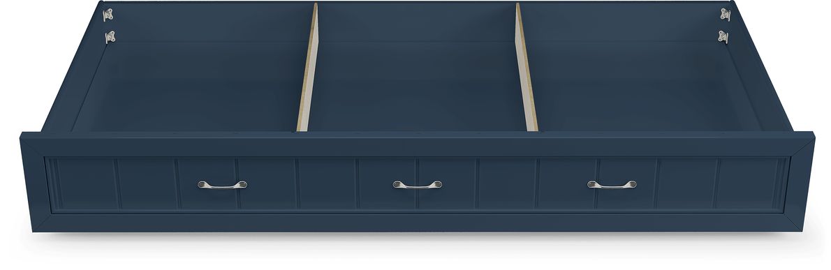 Kids Cottage Colors Navy Twin Storage Trundle