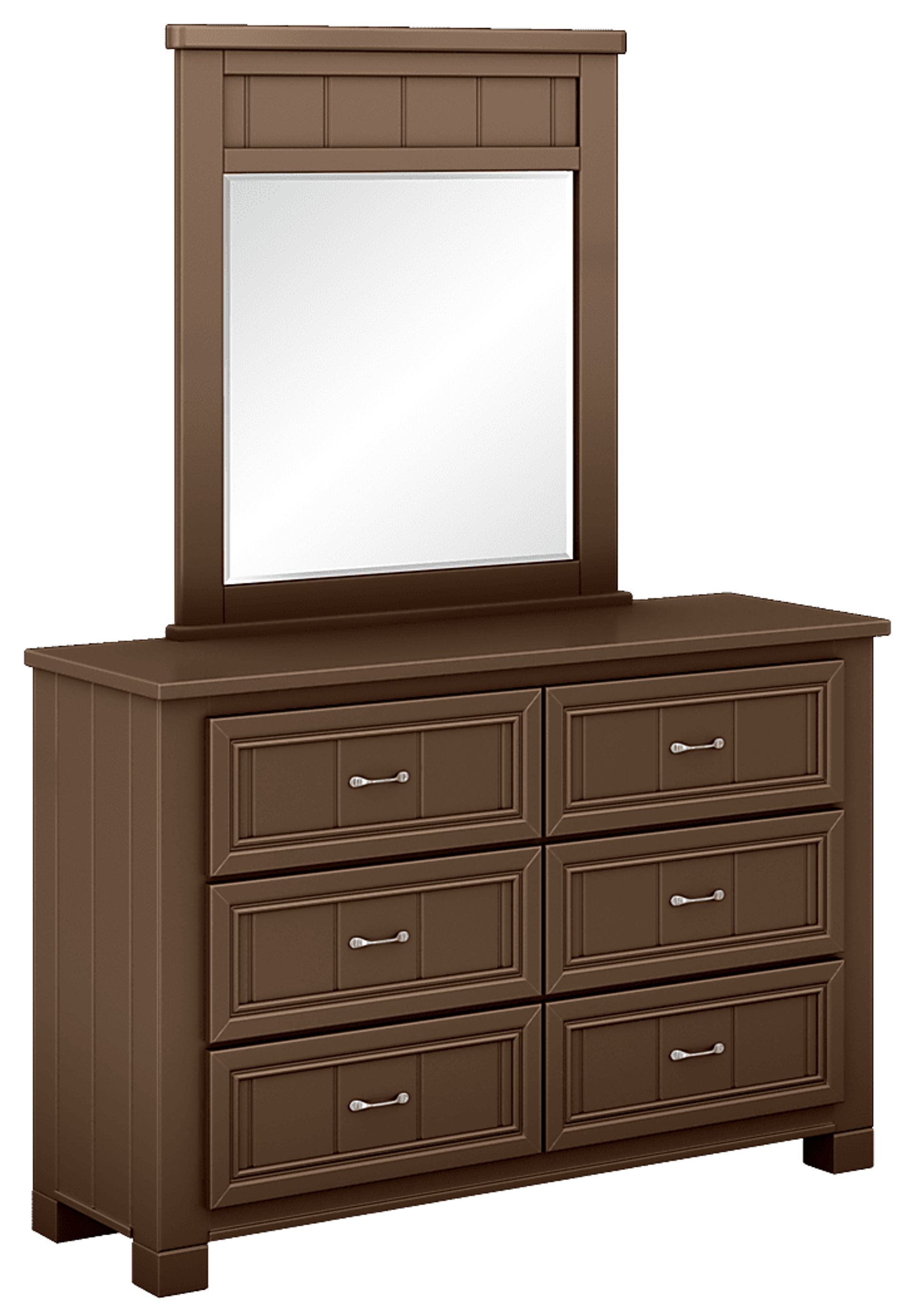 Kids Cottage Colors Chocolate Dresser & Mirror Set - Image 1