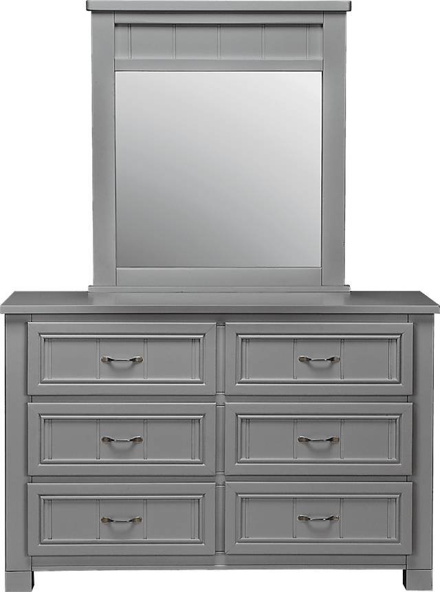 Cottage Colors Gray Dresser & Mirror Set - Thumbnail - Image 1