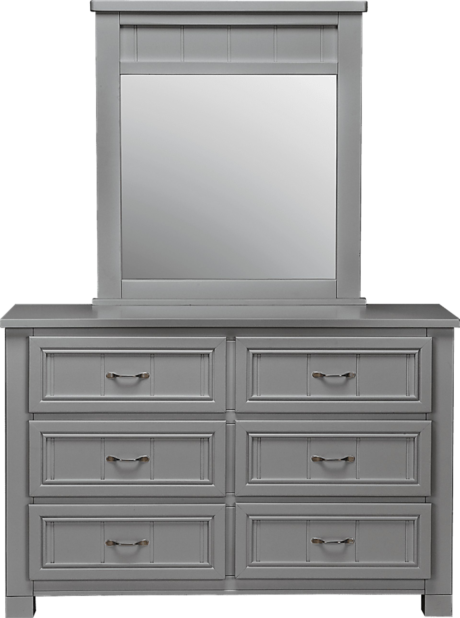 Cottage Colors Gray Dresser & Mirror Set - Image 1