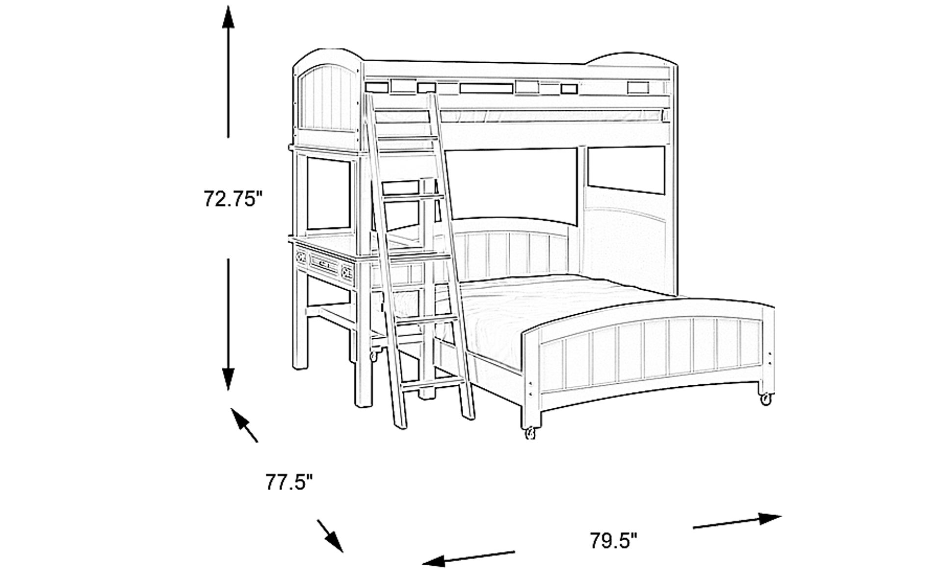Dimension Image. Please refer to the Dimension Tab on this page for dimension details.