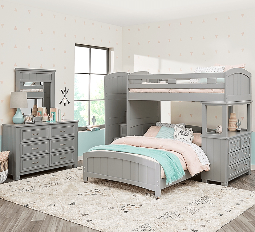 Rooms to go white bunk beds deals