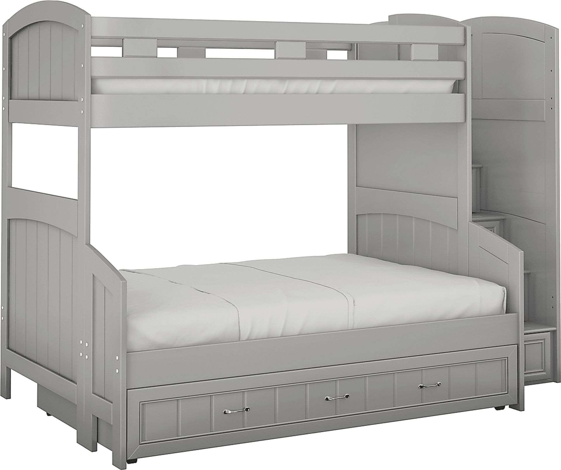 Kids Cottage Colors Gray Twin/Full Step Bunk - Image 1