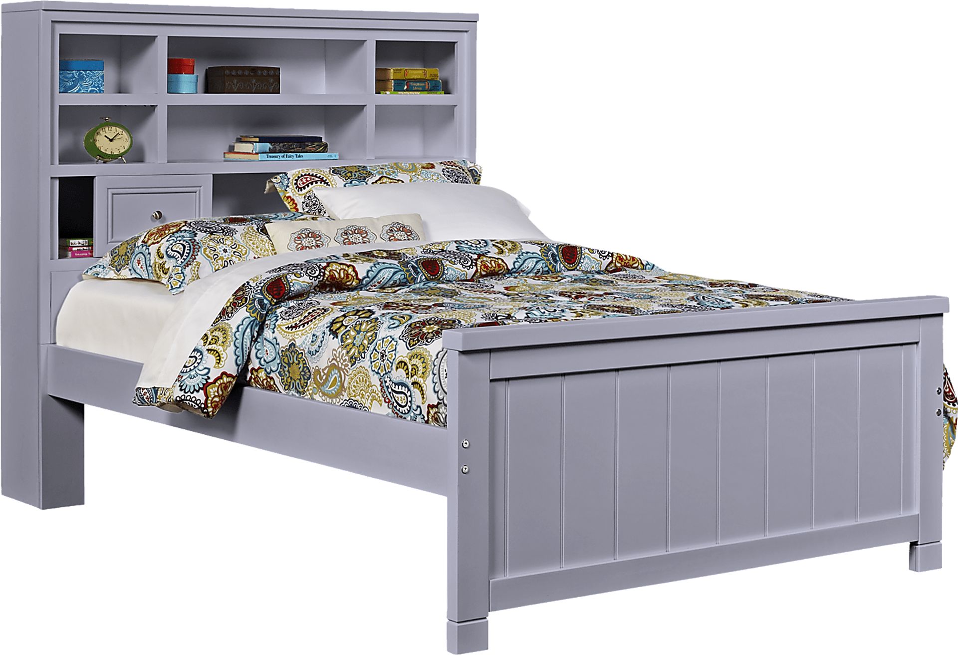 Cottage Colors Lavender 3 Pc Full Bookcase Bed - Image 1