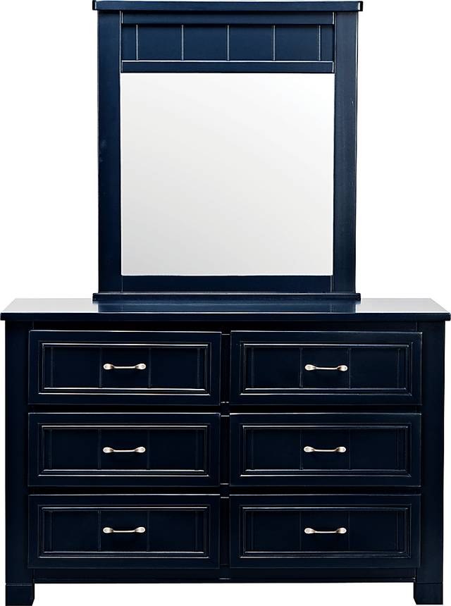 Cottage Colors Midnight Blue Dresser & Mirror Set - Thumbnail - Image 1